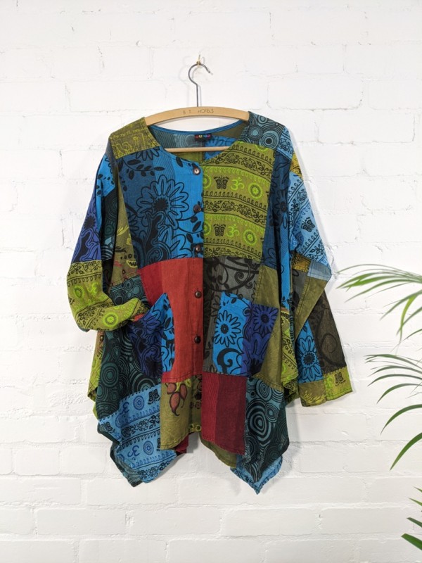 Cotton Multi Patchwork Full Button Top by Gringo • Hippy Clothing by HIPPY  BUDDY