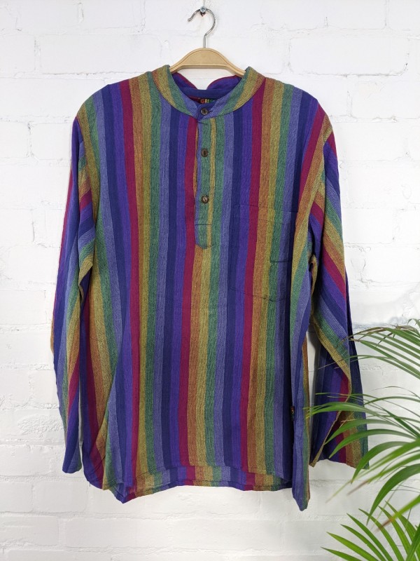 Rainbow Stripe Shirt • Hippy Clothing by HIPPY BUDDY
