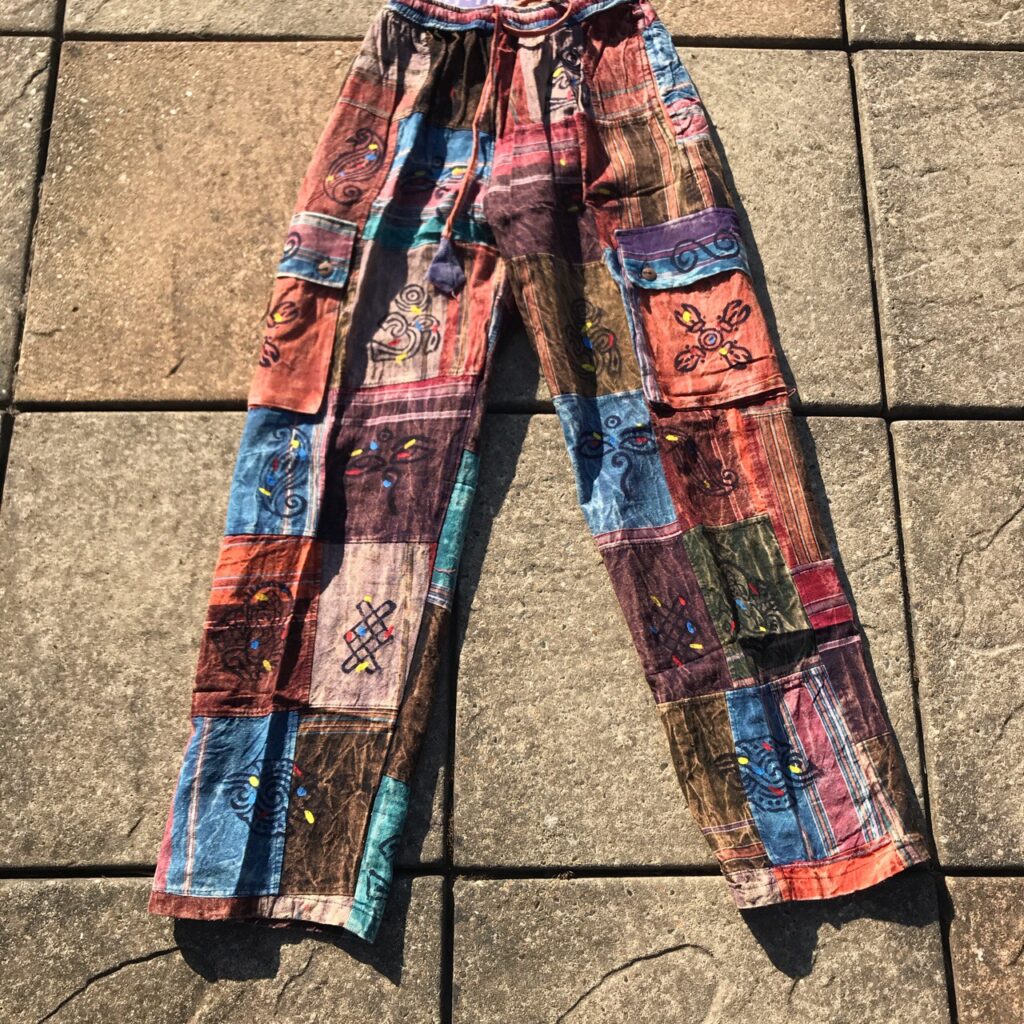 Plain Pleated Patch Boho Multi Color Pants With Elastic Bottom Unisex  Patchwork Harem Pant 100% Cotton Trendy Bohemian Yoga Gypsy Handmade  Trousers - VTrendz