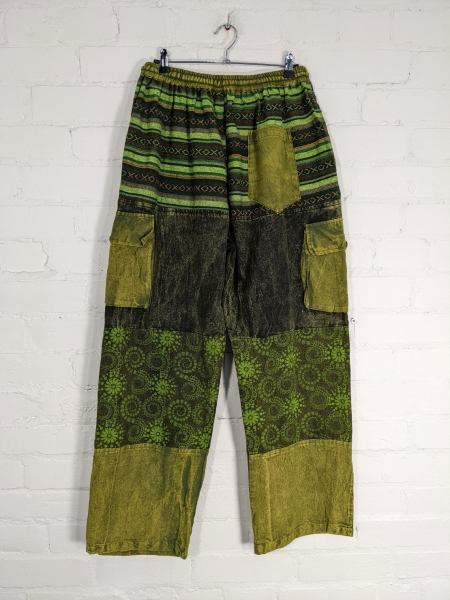 Buy Gringo Classic Nepalese Lightweight Cotton Striped Cargo Trousers Pants  - Purple (Medium/Large) Online at desertcartZimbabwe